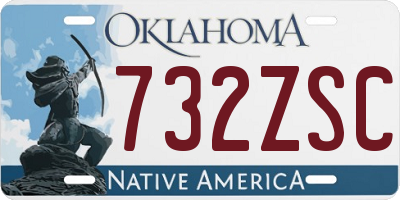 OK license plate 732ZSC