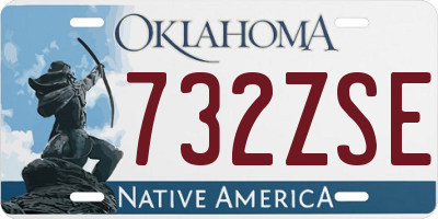 OK license plate 732ZSE