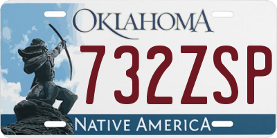 OK license plate 732ZSP