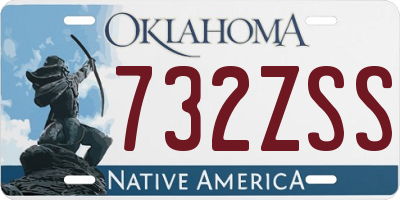 OK license plate 732ZSS