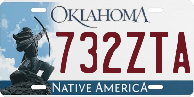 OK license plate 732ZTA