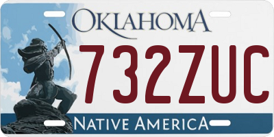 OK license plate 732ZUC