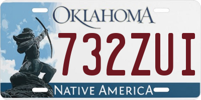 OK license plate 732ZUI