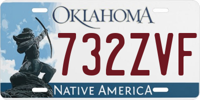OK license plate 732ZVF