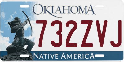 OK license plate 732ZVJ