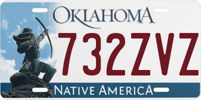 OK license plate 732ZVZ