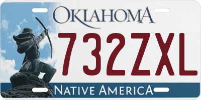 OK license plate 732ZXL
