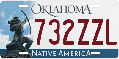 OK license plate 732ZZL