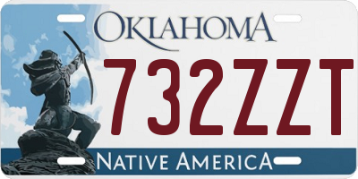 OK license plate 732ZZT