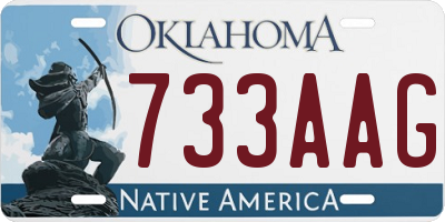OK license plate 733AAG