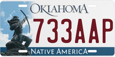 OK license plate 733AAP