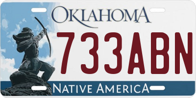 OK license plate 733ABN