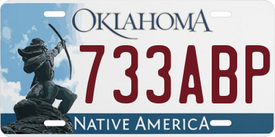 OK license plate 733ABP