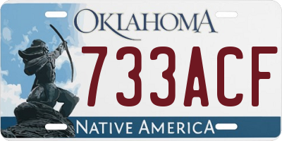 OK license plate 733ACF