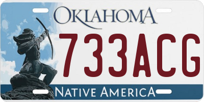 OK license plate 733ACG