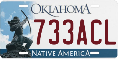 OK license plate 733ACL