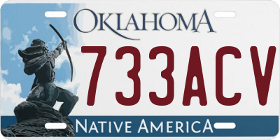 OK license plate 733ACV