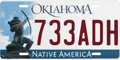 OK license plate 733ADH