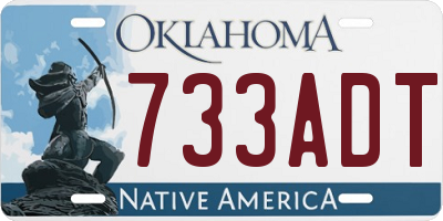 OK license plate 733ADT