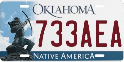 OK license plate 733AEA