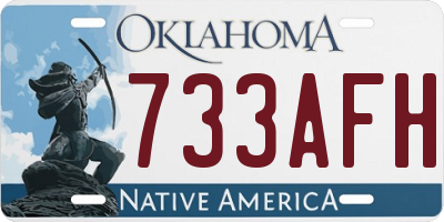 OK license plate 733AFH