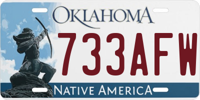 OK license plate 733AFW