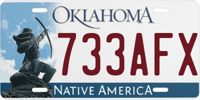 OK license plate 733AFX