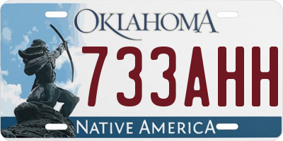 OK license plate 733AHH