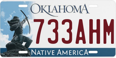 OK license plate 733AHM
