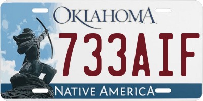OK license plate 733AIF