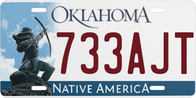 OK license plate 733AJT