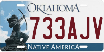 OK license plate 733AJV