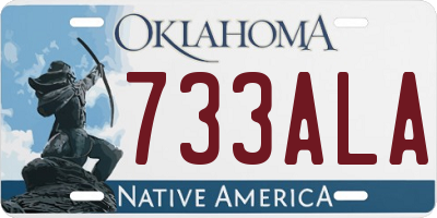 OK license plate 733ALA