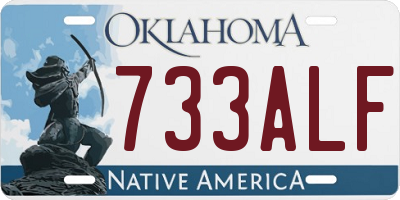 OK license plate 733ALF