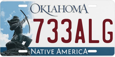 OK license plate 733ALG