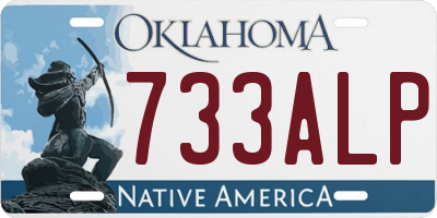 OK license plate 733ALP
