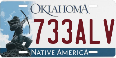 OK license plate 733ALV