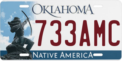 OK license plate 733AMC