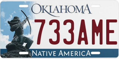 OK license plate 733AME