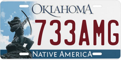 OK license plate 733AMG