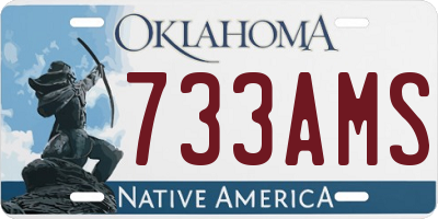 OK license plate 733AMS