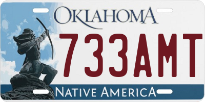 OK license plate 733AMT