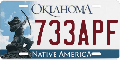 OK license plate 733APF
