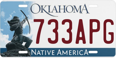 OK license plate 733APG