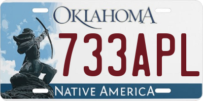 OK license plate 733APL