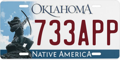 OK license plate 733APP