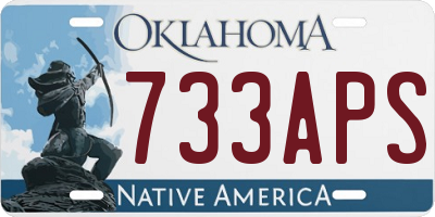 OK license plate 733APS