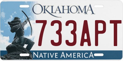 OK license plate 733APT