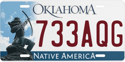 OK license plate 733AQG