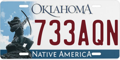 OK license plate 733AQN